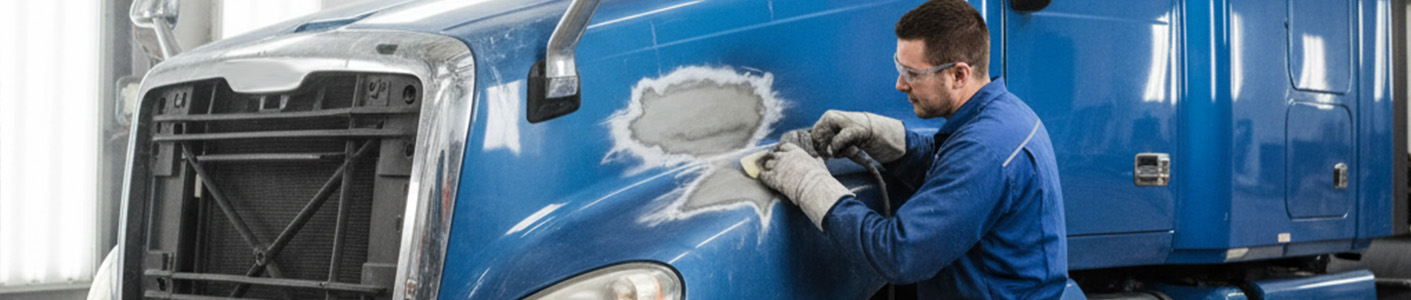 Semi Truck Fiberglass and Sheet Metal Repairs